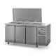 Saladette avec couvercle - Prof. 700 - GN 1/1 - Sans groupe - 3 portes - DALMEC - SAL703SGC-4