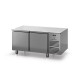 Soubassement réfrigéré positif - PROF. 650 - GN 1/1 - Hauteur 590/640 MM - 2 Portes pleines - DALMEC - SR702P-4