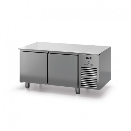 Soubassement réfrigéré positif - PROF. 650 - GN 1/1 - Hauteur 590/640 MM - 2 Portes pleines - DALMEC - SR702P-4
