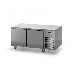 Soubassement réfrigéré négatif - PROF. 650 - GN 1/1 - Hauteur 590/640 MM - 2 Portes pleines - DALMEC - SR702N-4
