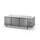 Soubassement réfrigéré positif - PROF. 650 - GN 1/1 - Hauteur 590/640 MM - 3 Portes pleines - DALMEC - SR703P-4