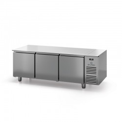 Soubassement réfrigéré positif - PROF. 650 - GN 1/1 - Hauteur 590/640 MM - 3 Portes pleines - DALMEC - SR703P-4