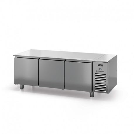 Soubassement réfrigéré négatif - PROF. 650 - GN 1/1 - Hauteur 590/640 MM - 3 Portes pleines - DALMEC - SR703N-4
