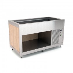 Cuve réfrigérée froid statique - Bois stratifié - 5 Bacs GN 1/1 - ROCAM - OMNIA5R