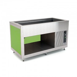 Cuve réfrigérée froid statique - Tôle peinte (poudre époxydique) - 5 Bacs GN 1/1 - ROCAM - OMNIA5RCST