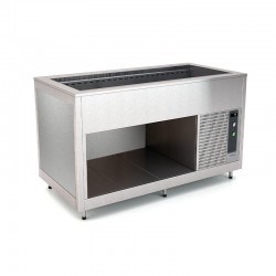 Cuve réfrigérée à ventilation assistée - Acier inoxydable - 3 Bacs GN 1/1 - ROCAM - OMNIA3RVSST