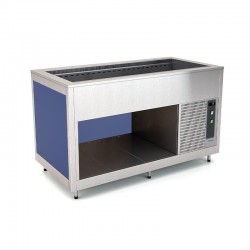 Cuve réfrigérée à ventilation assistée - Tôle peinte (poudre époxydique) - 3 Bacs GN 1/1 - ROCAM - OMNIA3RVCST