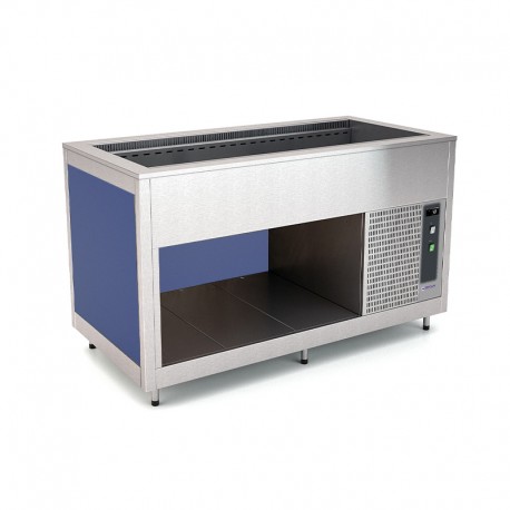 Cuve réfrigérée à ventilation assistée - Tôle peinte (poudre époxydique) - 4 Bacs GN 1/1 - ROCAM - OMNIA4RVCST