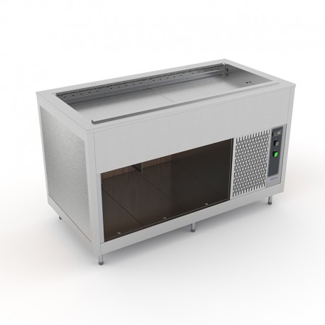 Cuve à ventilation assistée avec évaporateur - Acier inoxydable - 3 Bacs GN 1/1 - ROCAM - OMNIA3RVESST