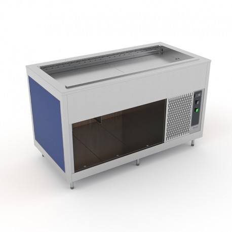 Cuve à ventilation assistée avec évaporateur - Tôle peinte (poudre époxydique) - 5 Bacs GN 1/1 - ROCAM - OMNIA5RVECST