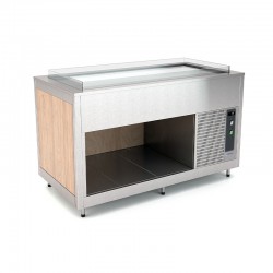 Plateau réfrigéré - Froid contact - Bois stratifié - 3 Bacs GN 1/1 - ROCAM - OMNIA3PR