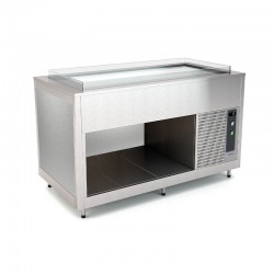 Plateau réfrigéré - Froid contact - Acier inoxydable - 5 Bacs GN 1/1 - ROCAM - OMNIA5PRSST