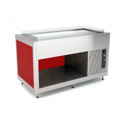 Plateau réfrigéré - Froid contact - Tôle peinte (poudre époxydique) - 5 Bacs GN 1/1 - ROCAM - OMNIA5PRCST