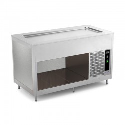 Plateau réfrigéré en acier inoxydable - Acier inoxydable - 3 Bacs GN 1/1 - ROCAM - OMNIA3PRINSST