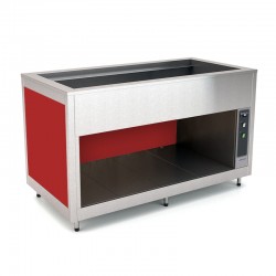 Meuble chaud bain-marie - Tôle peinte (poudre époxydique) - 4 Bacs GN 1/1 - ROCAM - OMNIA4BMCST
