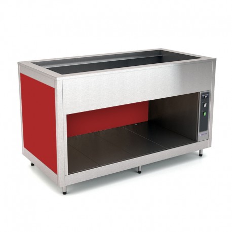Meuble chaud bain-marie - Tôle peinte (poudre époxydique) - 4 Bacs GN 1/1 - ROCAM - OMNIA4BMCST