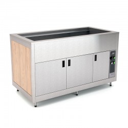 Meuble chaud bain-marie avec étuve - Bois stratifié - 4 Bacs GN 1/1 - ROCAM - OMNIA4BMSC