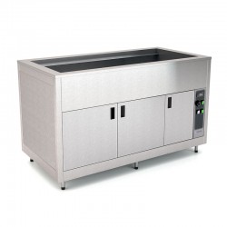 Meuble chaud bain-marie avec étuve - Acier inoxydable - 5 Bacs GN 1/1 - ROCAM - OMNIA5BMSCSST