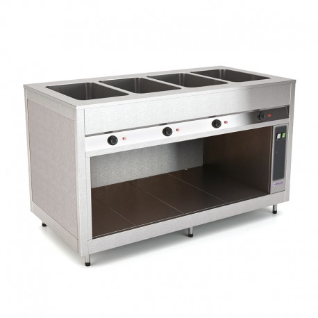Meuble chaud bain-marie avec bacs indépendants - Acier inoxydable - 3 Bacs GN 1/1 - ROCAM - OMNIA3BMSEPSST
