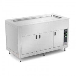 Plateau chauffant en INOX avec étuve - Acier inoxydable - 3 Bacs GN 1/1 - ROCAM - OMNIA3PCINSCSST