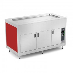 Plateau chauffant en INOX avec étuve - Tôle peinte (poudre époxydique) - 2 Bacs GN 1/1 - ROCAM - OMNIA2PCINSCCST