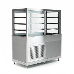 Vitrine réfrigérée multi-niveaux sans réserve - Froid ventilé - Acier inoxydable - 4 Bacs GN 1/1 - ROCAM - OMNIA4DSPFXSST