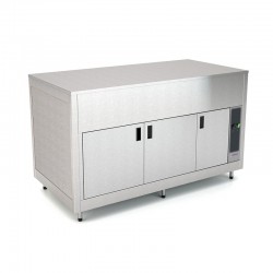 Meuble neutre avec étuve - Acier inoxydable - 5 Bacs GN 1/1 - ROCAM - OMNIA5NSCSST