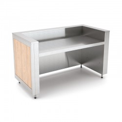 Meuble neutre pour show-cooking - Bois stratifié - 4 Bacs GN 1/1 - ROCAM - OMNIA4COOK