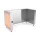 Meuble neutre parement 3 faces - Bois stratifié - 2 Bacs GN 1/1 - ROCAM - OMNIA2CN