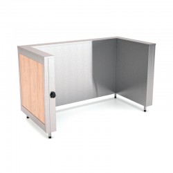 Meuble neutre parement 3 faces - Bois stratifié - 4 Bacs GN 1/1 - ROCAM - OMNIA4CN