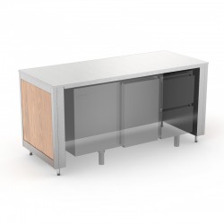 Meuble neutre ouvert - Bois stratifié - 4 Bacs GN 1/1 - ROCAM - OMNIA4CNT