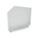 Meuble d'angle 90° étroit - Acier inoxydable - ROCAM - OMNIAA90SSST