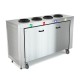 Meuble de TRI des déchets - Acier inoxydable - 4 Trous - ROCAM - OMNIABIN4SST