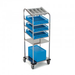 Chariot de distribution pour plateaux, verres et couverts - ROCAM - OMNIAPP