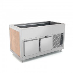 Cuve réfrigérée statique avec réserve froide - Bois stratifié - 3 Bacs GN 1/1 - ROCAM - OMNIA3RSF