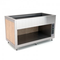 Meuble chaud bain-marie - Bois stratifié - 6 Bacs GN 1/1 - ROCAM - OMNIA6BM