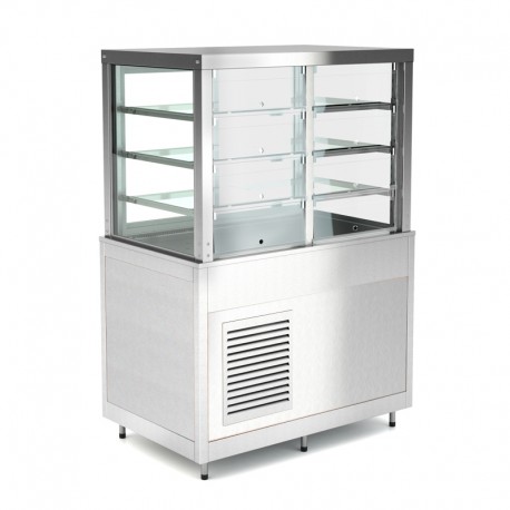 Vitrine réfrigérée avec vitres fixes côté client - 3 X GN 1/1 - ROCAM - OMNIA3DSPFXSST