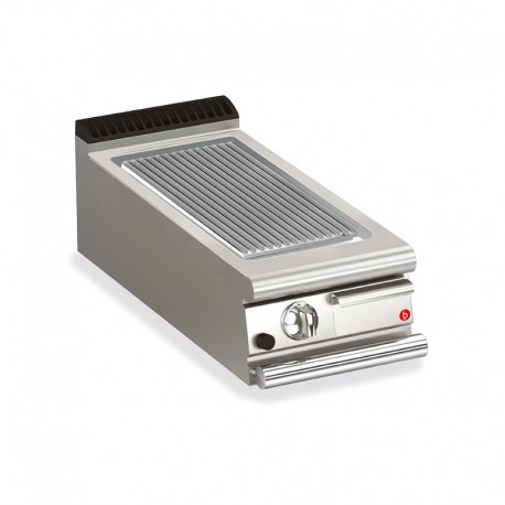 Plancha rainurée électrique avec revêtement chrome brossé - 305 x 490 mm - Gamme QUEEN 700 - 70QSFTE417 - Baron