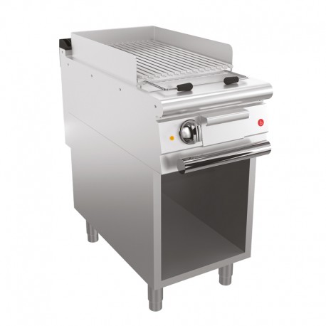 Grillade électrique avec placard ouvert en soubassement - 23 dm² - Largeur 400 mm - Gamme QUEEN 900 - 90QSGVE400P - Baron