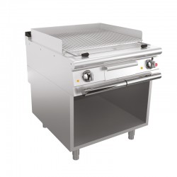 Grillade électrique avec placard ouvert en soubassement - 48 dm² - Largeur 800 mm - Gamme QUEEN 900 - 90QSGVE800P - Baron