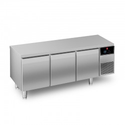 Soubassement réfrigéré négatif GN 1/1 avec dessus - Avec groupe - 3 portes - 220 L - BR16CP01N - Baron