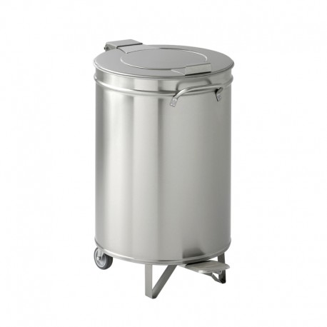 Poubelle mobile INOX pour sacs 50 L - NOSEM - POUBRL50