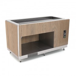 Cuve à ventilation assistée avec évaporateur - Revêtement en bois stratifié - 5 Bacs GN 1/1 - ROCAM - OMNIA5RVESPP