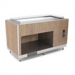 Plateau réfrigéré - Froid contact - Revêtement en bois stratifié - 4 Bacs GN 1/1 - ROCAM - OMNIA4PRSPP