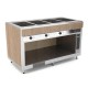 Meuble chaud bain-marie avec bacs indépendants - Revêtement en bois stratifié - 3 Bacs GN 1/1 - ROCAM - OMNIA3BMSEPSPP