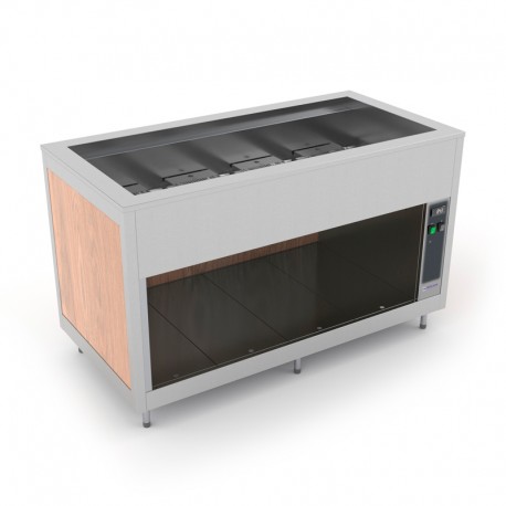 Meuble chaud bain-marie à sec - Bois stratifié - 3 Bacs GN 1/1 - ROCAM - OMNIA3DRY