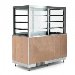 Vitrine réfrigérée multi-niveaux sans réserve - Froid ventilé - Bois stratifié - 4 Bacs GN 1/1 - ROCAM - OMNIA4DSPSPP