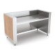 Meuble neutre pour show-cooking - Revêtement en bois stratifié - 2 Bacs GN 1/1 - ROCAM - OMNIA2COOKSPP