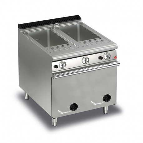 Cuiseur à pâtes monobloc gaz - 2 x 26 litres - Gamme QUEEN 700 - 70QCPG800FC - Baron