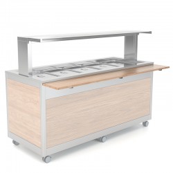 Rampe à plateaux rabattable - Finition bois stratifié - OMNC45